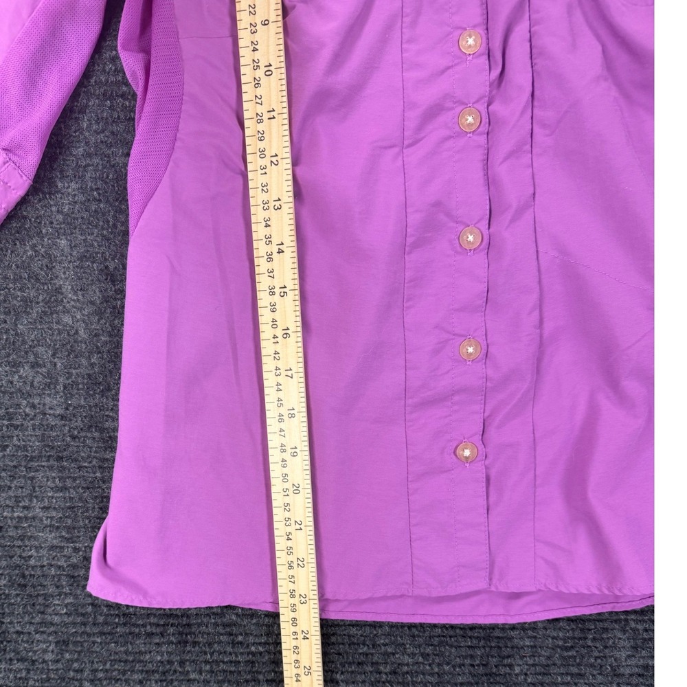 Mountain Hardwear Canyon Hiking Shirt Womens Medium Purple Short Sleeve OL3395 - Picture 6 of 11